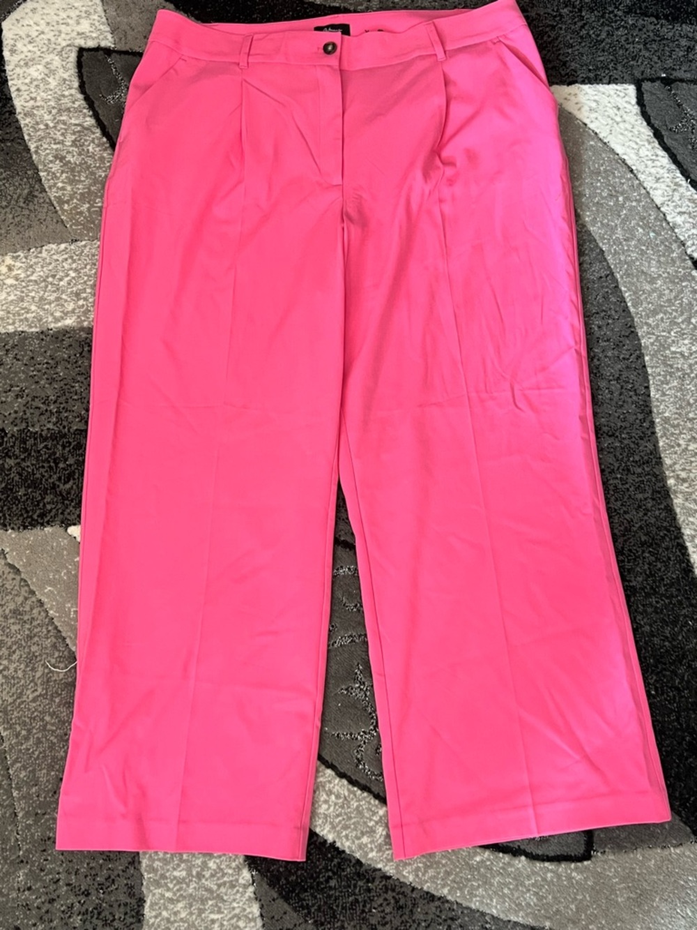 Plus Size Reitmans Hot Pink Wide-Leg Trousers